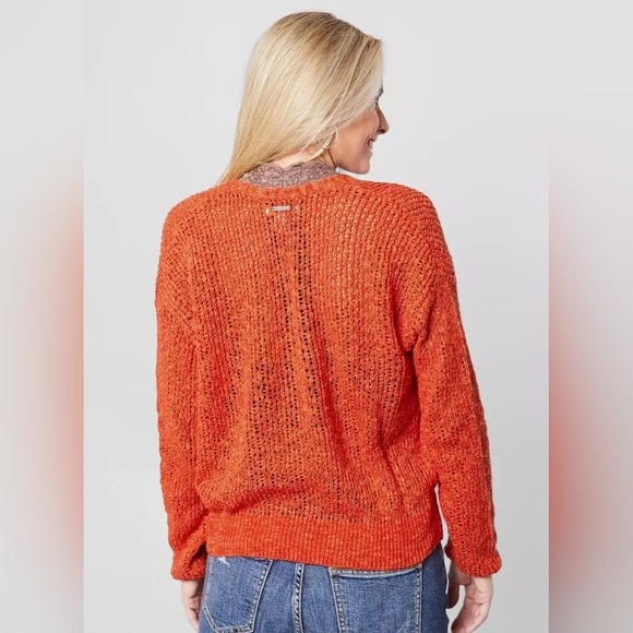 Billabong NWT orange Sweet Bliss wrap sweater size medium - Picture 3 of 15